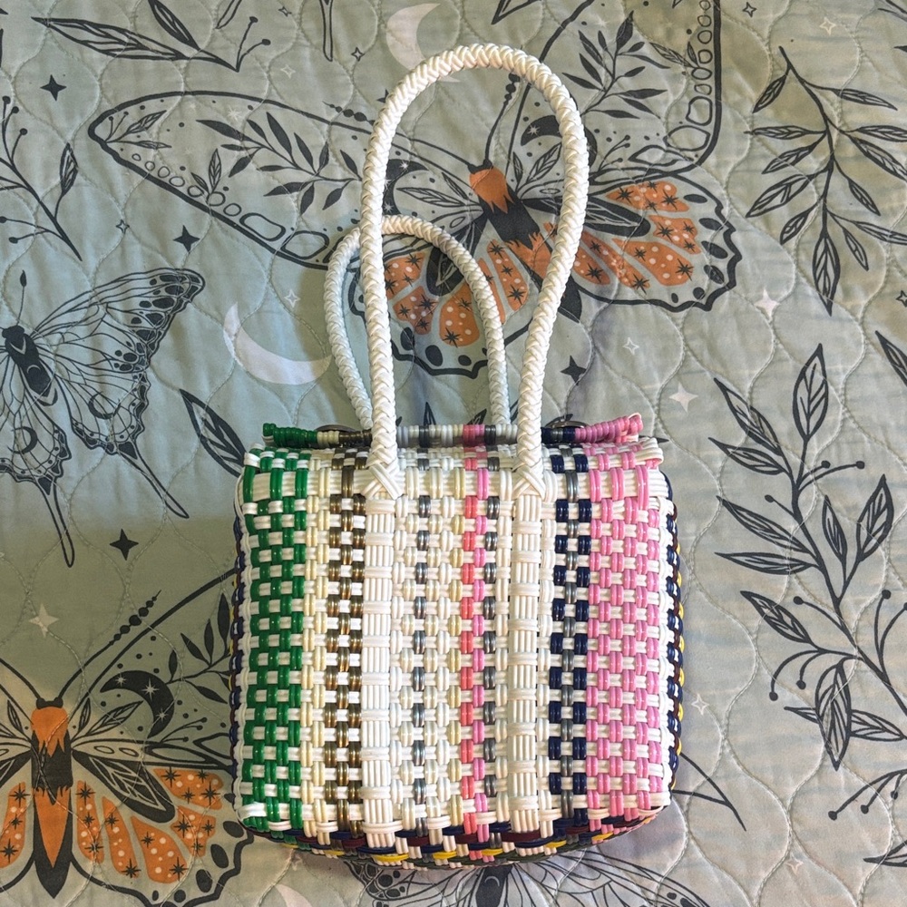 Mexican Multicolor Woven Tote Bag
